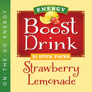 STRAWBERRY LEMONADE ENERGY BOOST DRINK (Pack of 7)